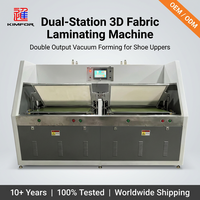 Machine de laminage de tissus 3D à double station avec moteur et double sortie pour le formage sous vide des empeignes de chaussures