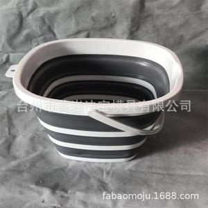 <b>Folding</b> <b>Bucket</b> Portable Plastic Silicone Collapsible <b>Bucket</b> For Outdoor Travel Car Use - Product Image 1