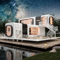 Capsule spatiale modulaire en acier, hôtel B&B européen en EPS avec garantie de 5 ans pour les hébergements touristiques, les séjours à domicile et le tourisme culturel