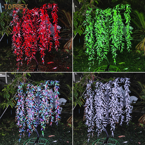 H 2m fer pôle LED saule pleureur <span class=keywords><strong>plantes</strong></span> artificielles lumière décorative <span class=keywords><strong>rue</strong></span> extérieure coloré synchroniser Flash éclairage - Product Image 6
