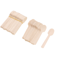 Cuillère en bois jetable naturelle de qualité supérieure, biodégradable, en bois de bouleau, pour la restauration, les restaurants de restauration rapide