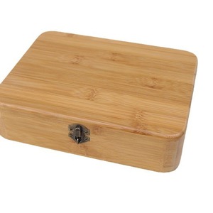 Caja de Almacenamiento de Madera con Tapa Abatible, Organizador de Joyas de 1L, de Bambú, con Esquinas Redondeadas y Cubierta - Product Image 5