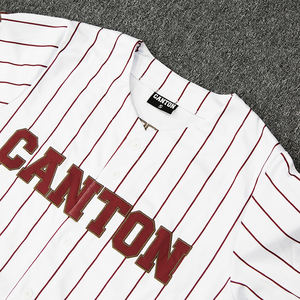Venta al por mayor clásico rayas Softball uniforme personalizado digital impreso retro béisbol desgaste número hombres béisbol Jersey - Product Image 3