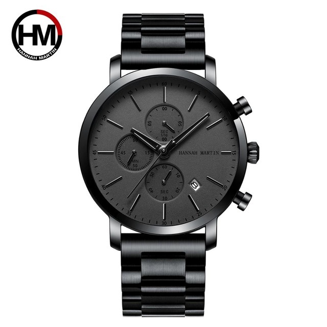 Hannah Martin 109 Men Watches Luxury Fashion Multi Function Small Dial Mesh Business Waterproof Wrist Watches 3 BAR