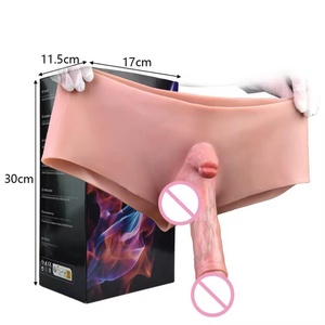 Wholesale Simulation Hollow Penis Set Wearable Silicone Pants Penis Sleeve Men's Adult Fun Masturbator Sex Toys - Product Image 4