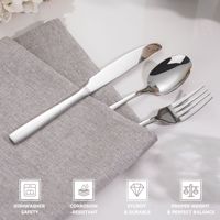 Ensemble de couverts en acier inoxydable poli miroir, couteau, fourchette, cuillère, vaisselle pour hôtel, restaurant, cuisine occidentale, vente en gros de couverts