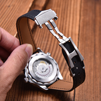 Bracelet de montre en cuir italien de style classique de luxe JUELONG, 20 mm 22 mm, à libération rapide avec fermoir pliant de qualité supérieure