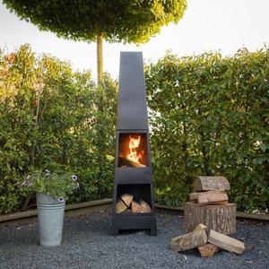 <span class=keywords><strong>Chimenea</strong></span> de acero multifuncional para exteriores de alta calidad <span class=keywords><strong>Chimenea</strong></span> de leña con almacenamiento de leña incorporado - Product Image 4