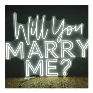 Wedding events party decorative led lighted electronic neon sign Will you marry me