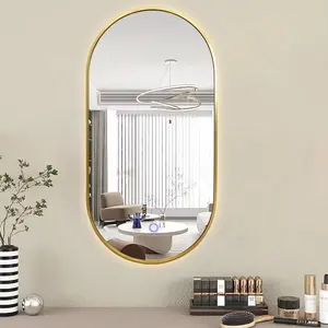 Роскошный салон, полное умное светодиодное зеркало с Bluetooth и сенсорным переключателем, светодиодное освещение для ванной, настенное зеркало