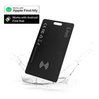 Localisateur de porte-monnaie universel ultra-mince à double système de positionnement global rechargeable pour Apple et Android