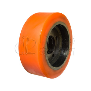 Conjunto de rueda motriz Linde con neumático de poliuretano para piezas de montacargas eléctricos, nuevo, original de fábrica, venta al por mayor. - Product Image 1