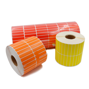 Rollos de papel de transferencia amarilla de 100*80mm de alta calidad, etiqueta adhesiva Térmica Directa de código de barras - Product Image 6