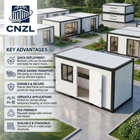 Maison préfabriquée en conteneur à emballage plat avec salles de bain complètes pour bureau, école ou hôpital