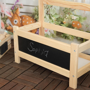 Zzm diseño europeo multifuncional moderno estilo de granja Montessori Bookstand cama de madera pizarra caja de almacenamiento niños pequeños - Product Image 4