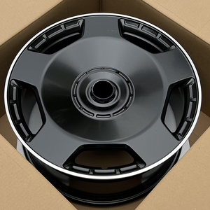 Jante forgée aérodynamique haute performance 20 pouces, finition noire brillante, face usinée, centre à rayons fermés, 5x112 pour <span class=keywords><strong>Audi</strong></span> A3 <span class=keywords><strong>S3</strong></span> RS3 - Product Image 2