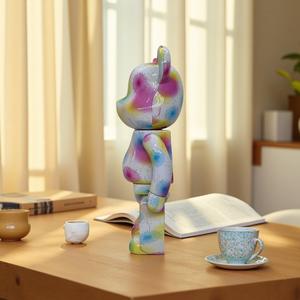 <span class=keywords><strong>Bearbrick</strong></span> 28cm 70cm Violent Bear Dandelion <span class=keywords><strong>Rosa</strong></span>, Resina Ecológica Hecha a Mano, Adorno Moderno para el Hogar - Product Image 5