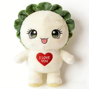 Peluche de repollo en forma de corazón personalizado para fotos de boda y confesiones, novedad de colección de vegetales asiáticos para abrazar. - Product Image 3