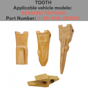 Ricambi Shantui: Denti Benna per Escavatori SE55/60/70/75/85, Denti Forgiati per Rompere il Ghiaccio, Denti per Roccia J160-63A-000031 J160-63A-000051 - Product Image 2