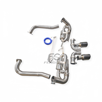 Tuyaux d'échappement à soupape sous vide SS304 pour Porsche 718 Cayman 2.0 Turbo, système d'échappement avec silencieux et contrôleur de soupape, amélioration sonore
