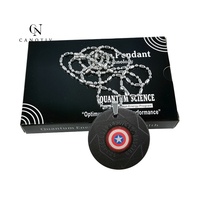 Collier pendentif énergétique quantique en pierre de lave noire classique et tendance pour homme, idéal comme cadeau