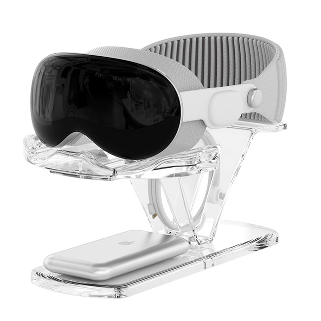 Acrylic Stand Holder for Apple Vision Pro - VR Glasses Holder Clear VR Headset Display Bracket with Weighted Base