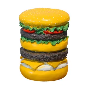 창조적 인 재미있는 다기능 chstom 수지 햄버거 옥수수 달러 아이스크림 의자 가정 장식을위한 수지 조각