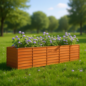 Bac à légumes surélevé en bois 157,5 x 31,5 x 30,3 pouces pour la culture des légumes, style simple - Product Image 2