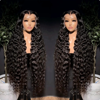Perruque Cheveux Bouclés Birmans, Cheveux Humains Vierges Bruts Vietnamiens, Lace Frontale HD Pré-Pluckée, Sans Colle, 30 pouces, Fournisseur de Cheveux Humains Naturels