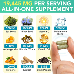 OEM Fabrikant Zeealg Zwarte Zaadolie Capsules 600mg Per Portie Stressverlichting Energie Vitaliteit Adaptogene Ondersteuning 120 Stuks - Product Image 2