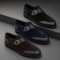 Chaussures habillées hybrides personnalisables pour hommes en daim à boucle, semelle épaisse, RADOLFA – Chaussures de ville décontractées de luxe sur mesure