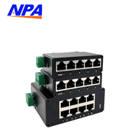Switch Industrial Fast Ethernet de 5 Puertos, Tipo Riel DIN, Switch de Red No Administrado, Dirección MAC 8K para Proyectos de Monitoreo CCTV