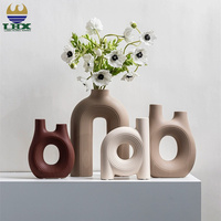 Vase en céramique personnalisé, style Art déco moderne, esthétique nordique, décoration de chambre, vase pour arrangement floral