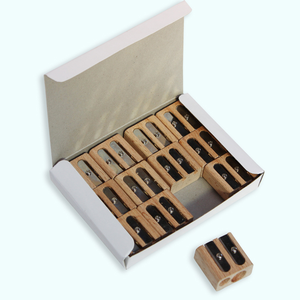 Sacapuntas de Madera de 2 Orificios, Sacapuntas de Diferentes Tamaños para <span class=keywords><strong>Lápices</strong></span> y Oficina con Logotipo Personalizado - Product Image 4