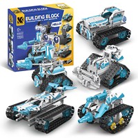Kit de robot scientifique STEM, construction DIY, blocs en plastique ABS, éducation scientifique, robot programmable, jouet électrique