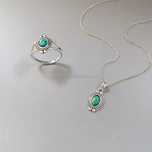1000S 925 sterling silver Ring Turquoise Retro Trendy Classic Custom Atacado Mulheres Partes Anéis Fábrica Vendas Diretas Trade A