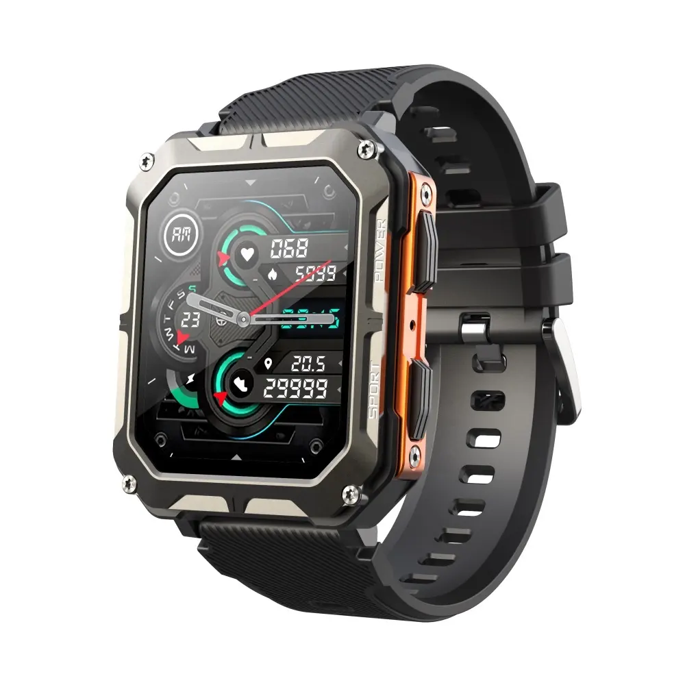 Smart Watch C20 Pro 1.83Inch Men Music BT Call Outdoor Sports Fitness Tracker Heart Rate Blood Pressure Blood Oxygen Smartwatch