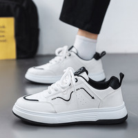 Chaussures de skate pour hommes MF02, nouvelles chaussures décontractées en cuir tendance et polyvalentes pour l'automne, chaussures de marche pour hommes antidérapantes et augmentant la taille