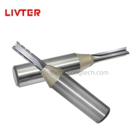 LIVTER 3F TCT Mata Bor Router Lurus Baja Tungsten Alat Pemotong Ukiran Kayu untuk Membuat Alur/Mengebor/Memangkas