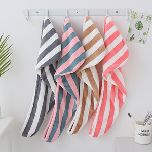 Gorro de secado de cabello Jin Ao de 25x68 cm, de coral polar absorbente, de secado rápido, con capucha, para mujeres y hombres - Product Image 2