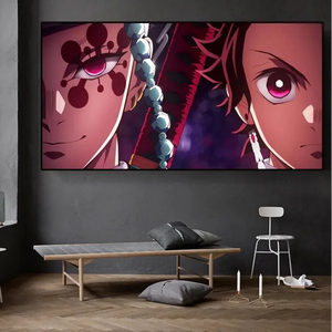 Giappone <span class=keywords><strong>Anime</strong></span> stampa di cartoni animati immagini d'arte incorniciate tela arte murale per bambini camera soggiorno decorazioni appese opere d'arte dipinti - Product Image 4