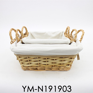 Giặt giỏ handmade vải lót lớn wicker giá rẻ lưu trữ giỏ - Product Image 3