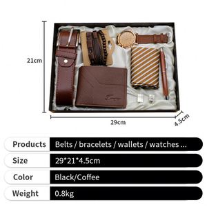 Set de Regalo de Cartera Negra para Hombre, 7 Piezas, Reloj, Cinturón y Bolígrafo, en Caja de Regalo, para Promoción Empresarial - Product Image 2