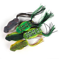 CHEERY Leurre souple de pêche Popper Top Water Hollow Soft Frog Bait, imitation grenouille, leurre nageur artificiel pour poisson-tête-de-serpent