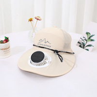 Nouveau ventilateur solaire ultra-léger chapeau de soleil protection solaire chapeau de refroidissement ventilateur chapeau de soleil pêcheur résistant aux UV et coupe-vent solaire