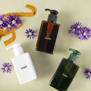 Pulverizador de bomba de botella de loción de plástico PETG cuadrado colorido de 100ml para acondicionador de champú para superficie de serigrafía de polvo suelto - Product Image 3