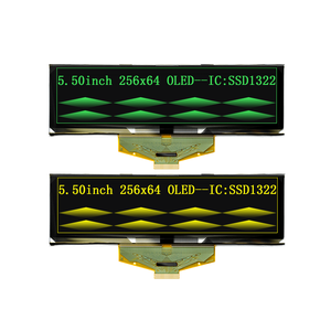 5.5 インチ OLED ディスプレイ モジュール 256x64 SSD1322 ドライバー IC SPI パラレル インターフェイス グリーン イエロー モノクロ PMOLED スクリーン パネル - Product Image 1