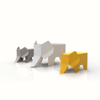 Meubles d'extérieur créatifs de haute qualité, modernes, légers, en acier inoxydable, en forme d'éléphant, avec revêtement en poudre, pour le salon
