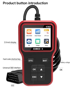 New V302 OBD2 Scanner tự động công cụ Chẩn đoán với ELM327 tương thích xe đọc mã cho 12V xe ô tô 1 năm bảo hành - Product Image 5