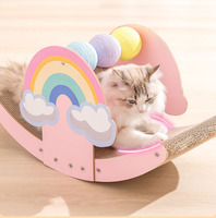 Jouets pour chats en gros : Griffoir arc-en-ciel résistant à l'usure pour chats, articles et fournitures pour animaux de compagnie